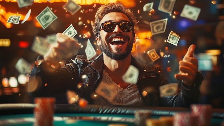 Tampilan permainan Caishen Wins di platform qiuyuan dengan lima gulungan dan simbol keberuntungan